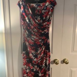 Floral RUCHED wrap dress